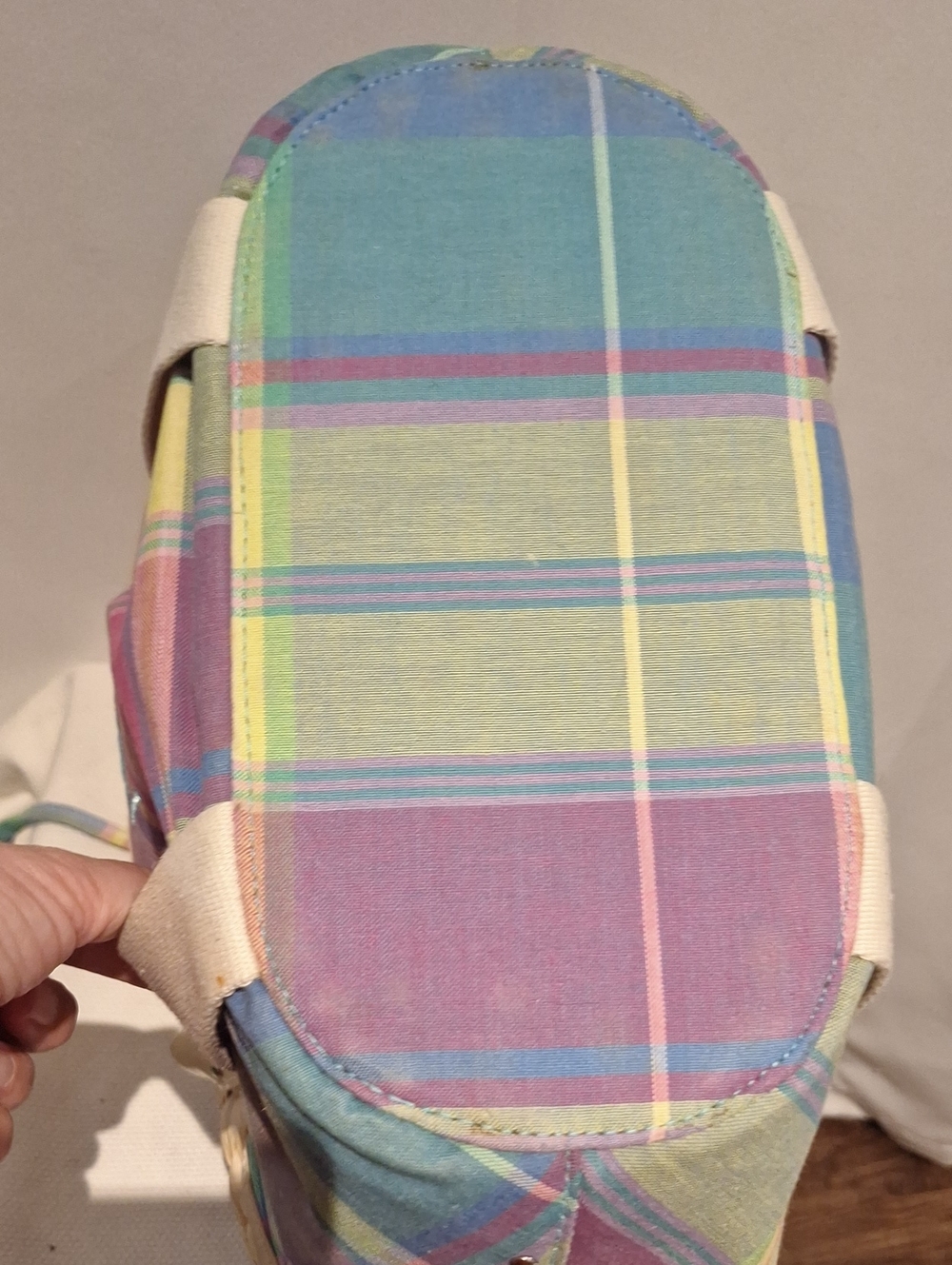 Ralph Lauren Pastel Plaid Straw-Top BeachTote - Picture 6 of 16